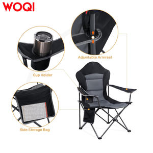 เก้าอี้พับแคมป์ปิ้ง Woqi ขนาด 43 นิ้ว พนักพิงสูง โครงเหล็ก เก้าอี้สนามหญ้ากลางแจ้ง น้ำหนักเบา พกพาสะดวก เก้าอี้สวนสำหรับผู้ใหญ่ - Product Image 5