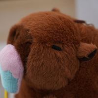 Mignon Capybara Peluche Simulation Capybara Poupée Moelleux Animal En Peluche Jouet Capibala Peluche Poupée pour Saint Valentin Cadeau D'anniversaire