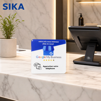 Étiquette autocollante NFC métallique ISO RFID grande taille, étanche, 13,56 MHz, pour cartes de visite, réseaux sociaux, menus de table, utilisation en hôtel/restaurant