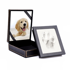 <strong>Pet</strong> <strong>Memorial</strong> Paw Prints <strong>Box</strong> Photo Frame <strong>Box</strong> With Clay - Product Image 1