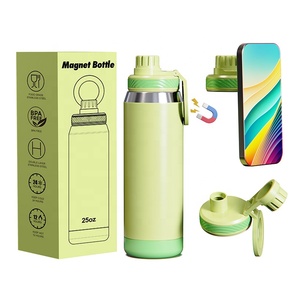 Geïsoleerde magnetische roestvrijstalen milieuvriendelijke waterfles met grote capaciteit, MagSafe-compatibele telefoonhouder, houdt koud 6-12 uur - Product Image 1