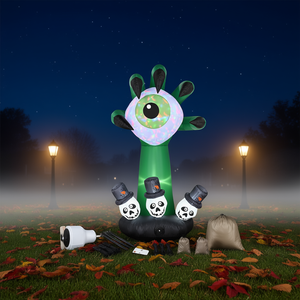 ตัวละครฮาโลวีนเป่าลมขนาด 6 ฟุต สีเขียว สำหรับตกแต่งงานปาร์ตี้กลางแจ้ง พร้อมเครื่องเป่าลม ติดตั้งง่าย เหมาะสำหรับตกแต่งสวน - Product Image 2