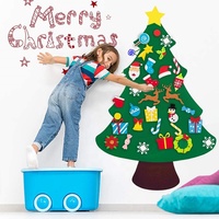 Prix d'usine DIY Arbre de Noël en feutre 3D Cadeaux du Nouvel An Décoration de Noël pour la maison Ornements