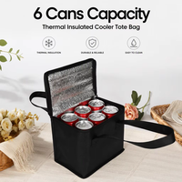 Sac isotherme non tissé pour canettes de bière, 6-8 canettes, sac à déjeuner thermique souple, fermeture éclair, doublure en aluminium, 15-30L, pique-nique, camping, barbecue