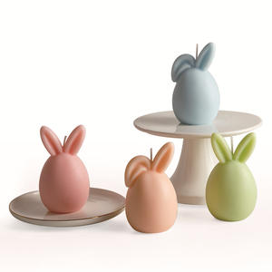 Huevo de conejito de Pascua, decoración navideña, regalo, forma de fiesta, venta al por mayor, Etiqueta Privada, <span class=keywords><strong>cera</strong></span> de soja, velas aromáticas - Product Image 5