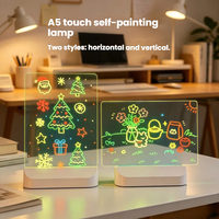 Tableau de dessin pour enfants avec lumière RVB, tableau d'écriture effaçable en acrylique LED, cadeau de Noël pour enfants