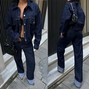 Conjuntos Casuales de Mezclilla para Mujer, Conjunto de 2 Piezas Personalizado con Logotipo - Product Image 2