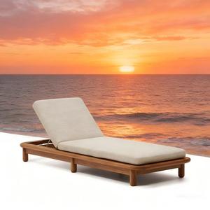 Chaise longue <span class=keywords><strong>de</strong></span> piscine Sunway moderne en teck pour l'extérieur, réglable, pour patio, chaise longue <span class=keywords><strong>de</strong></span> <span class=keywords><strong>bain</strong></span> <span class=keywords><strong>de</strong></span> <span class=keywords><strong>soleil</strong></span>, mobilier <span class=keywords><strong>de</strong></span> plage - Product Image 4