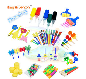 Sünger boya fırçası mühür boyama eğitici oyuncak çocuklar için DIY Graffiti sünger fırçalar komik oyuncaklar sanat malzemeleri çizim oyuncaklar - Product Image 1