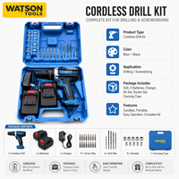 Kit perceuse-visseuse sans fil sans balais en gros d'usine avec 2 batteries, chargeur et mallette de transport – Ensemble d'outils électriques