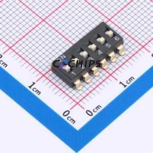HY-DSIC06LS DIP Switch SMD-12P,15.2x6.2mm Switch Flat Toggle, Raised Type Single Pole Single Throw 6 Gull Wing Type - Product Image 1