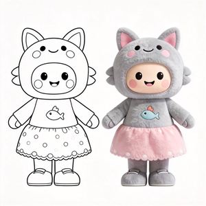 Inflatable Girl Adult <b>Mascot</b> Costumes Wholesale Plush Cartoon Cat Character EVA Material Custom Size Cute Style - Product Image 1