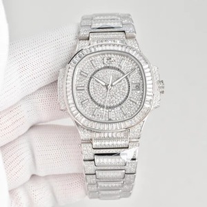 Montre mécanique automatique de luxe pour femmes, ciel étoilé, platine, moissanite, pour occasions haut de gamme, montre d'affaires - Product Image 2