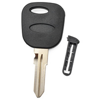 Remote Start Tanpa Kunci, Pengganti Fob Kunci Kendaraan Kosong, Cangkang Kunci Transponder dengan Bilah Kunci Belum Terpotong