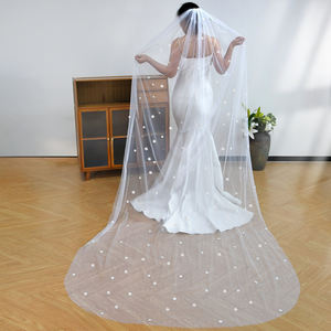 YouLaPan V83 R vente en gros <span class=keywords><strong>pas</strong></span> <span class=keywords><strong>cher</strong></span> <span class=keywords><strong>voile</strong></span> de mariée multi taille 3D blanc petite fleur perle monocouche <span class=keywords><strong>voile</strong></span> romantique église <span class=keywords><strong>voile</strong></span> de mariage - Product Image 4