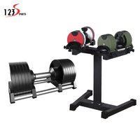 Ensemble d'haltères réglables pour la gymnastique, poids libre, entraînement rond, 32kg (2Kg +), vente en gros
