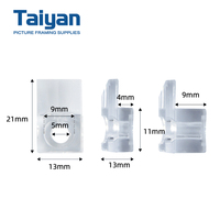 Clips de fixation industriels en plastique transparent pour panneaux de verre, vente en gros, fournitures de quincaillerie durables pour cadres photo