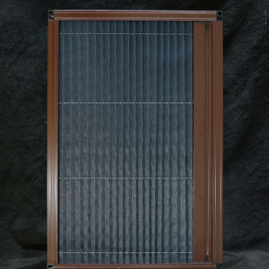 Puerta retráctil plisada de fibra de vidrio con marco de aluminio de diseño moderno para ventanas correderas Material de red de poliéster para uso doméstico - Product Image 6