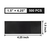 Bandes de papier jetables noires solides pour couverts, enveloppes de serviettes faciles à déchirer pour la vaisselle de bistrot, bar, restaurant, emballage de 2000 pièces/boîte