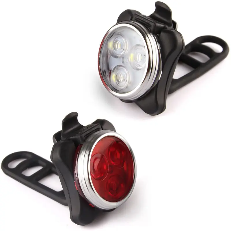 Bicycle Light for Night Riding,front and Rear Silicone Led Bike Light waterproof Headlight & Taillight for Cycling Safety