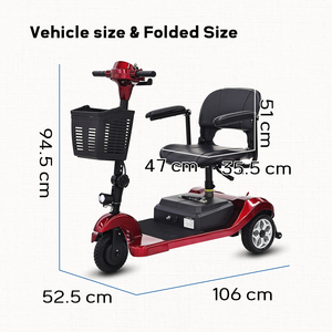 KRYL Electric Mobility Scooter Three-Wheel <strong>Elderly</strong> <strong>Walker</strong> &amp; Rollator with Big Wheels - Product Image 3
