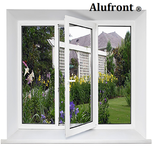 Fenêtre à battant en aluminium certifiée NFRC ALUFRONT avec grilles, fenêtre à économie d'énergie pour bâtiments résidentiels - Product Image 2