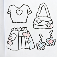 Carnet de dessin anti-stress à couverture rigide avec reliure thermique, 48 pages, motifs mignons et tendance, pour adolescents et adultes
