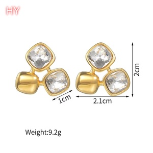 <span class=keywords><strong>Set</strong></span> di Gioielli HY in Acciaio Inossidabile con Zirconi, Collana e <span class=keywords><strong>Orecchini</strong></span>, Gioielleria alla Moda a Prezzo All'Ingrosso - Product Image 1