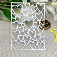 Matrice de découpe en métal en forme de cœur rectangulaire pour albums photo DIY, cartes en papier, cartes de vœux et scrapbooking