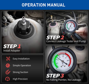 Kit d'outils de réparation automobile, 28 pièces, détecteur de fuite de joint de tête, analyseur de moteur pour système de refroidissement de réservoir d'eau, recharge de liquide de refroidissement de radiateur - Product Image 2