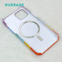 Casing HP Subbank Factory Magnet 3D Sublimation Coated PC  Blank untuk iPhone 14/15/16 Pro Max Plus, Cover HP Tipis