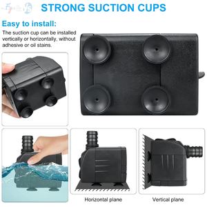 Pompa Air Akuarium Kecil yang Dapat Disesuaikan, Pompa Air Mancur Kolam Submersible Ultra Senyap - Product Image 4