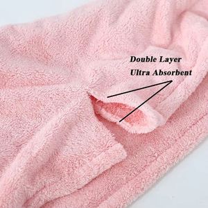 Serviette à cheveux en microfibre à séchage rapide double couche personnalisée, turban pour cheveux sur mesure pour filles et femmes, vente en gros à prix abordable - Product Image 4