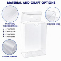 Boîte en plastique transparente personnalisée en PP avec languette de suspension Euro pour l'emballage de cosmétiques en détail, présentoir transparent avec crochet