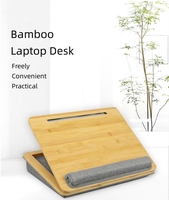 Support portable pour ordinateur portable en bambou naturel, prix d'usine, 60 angles réglables, support pour tablette, pliable pour ordinateurs portables