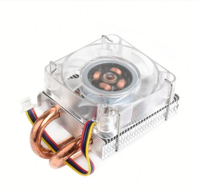 ICE Tower CPU Cooling Colorful Fan for Raspberry Pi 5 Raspberry Cooler U-Shaped Copper Tube Cooling Fins With Colorful RGB LED