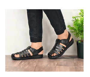 Sandalias de Piel Genuina Duraderas y Ligeras para Hombre, Diseño Moderno y Elegante, Soporte Cómodo para el Pie, Flexibles y Antideslizantes - Product Image 1