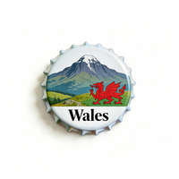 Aimant de réfrigérateur personnalisable avec ouvre-bouteille, motif dragon du Pays de Galles, Cardiff, aimant souvenir