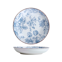 Nouvelle conception, assiette ronde en céramique personnalisée, vente en gros, style bohème, assiette à dîner pour mariage