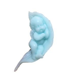 3D sommeil <span class=keywords><strong>ange</strong></span> Silicone bougie moule gâteau mignon aromathérapie mignon bébé savon moule bricolage Fondant chocolat moules - Product Image 4