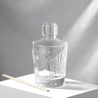 Bouteilles diffuseurs cylindriques en verre transparent personnalisées en usine, 100 ml, récipients d'aromathérapie vides, options de logo et de couleur OEM disponibles