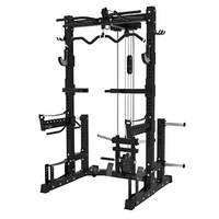 Machine Smith multifonctionnelle commerciale avec système de sécurité pour squats, développations au banc et croisement de câbles – Équipement d'entraînement pour salle de sport à domicile