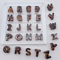 Perles en acrylique à motif léopard avec grand trou, breloques alphabet DIY pour chaîne de téléphone, pendentif de sac