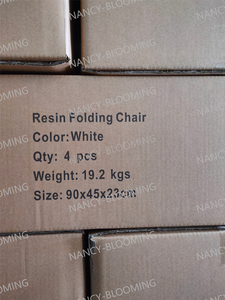 Stacking Foldable Fold up Outdoor Rental Party Event White Resin <strong>Padded</strong> <strong>Folding</strong> <strong>Chairs</strong> - Product Image 6