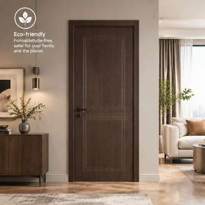 <span class=keywords><strong>Porte</strong></span> intérieure en WPC à pressage sous vide, divers motifs de grain de bois, résistante aux termites, anti-déformation, recouverte d'un film PVC pour maison, certifiée CE - Product Image 3