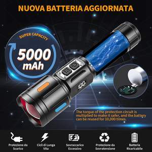 Перезаряжаемый светодиодный фонарик <span class=keywords><strong>500000</strong></span> люмен, высокомощный тактический светодиодный фонарик высокой мощности, - Product Image 4