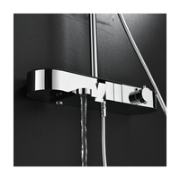 Système de douche thermostatique en laiton pour salle de bain, finition huilée douce, style contemporain, pour appartement et hôtel, robinets chaud/froid