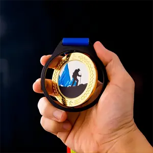 소량 커스텀 하이 퀄리티 아연 합금 권투 경기 금속 메달 3D 스포츠 기념 레이스 메달 키