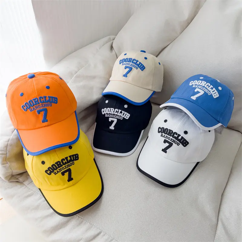 All'ingrosso 6 pannelli logo personalizzato per bambini adulti Gorras cappelli sportivi con lettere per bambini cappellini da baseball per ragazzi e cappelli da ragazza
