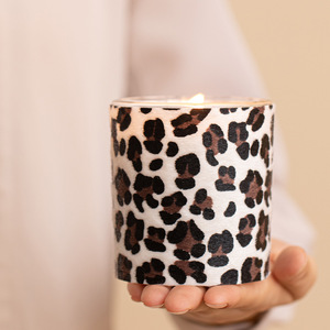 ภาชนะแก้วลายเสือดาวเทียนหอมสำหรับวันวาเลนไทน์และงานหัตถกรรมหรูหรา - Product Image 4